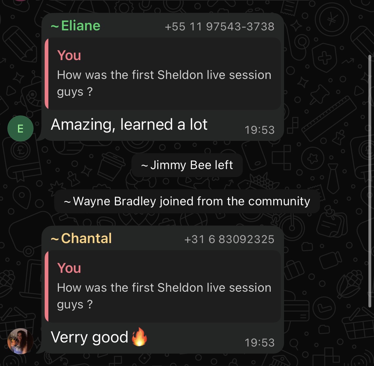 Community reaction screenshot from previous challenge